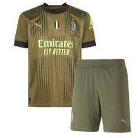 AC Milan Tredje sæt Børn 2022-23 Kortærmet (+ Korte bukser)